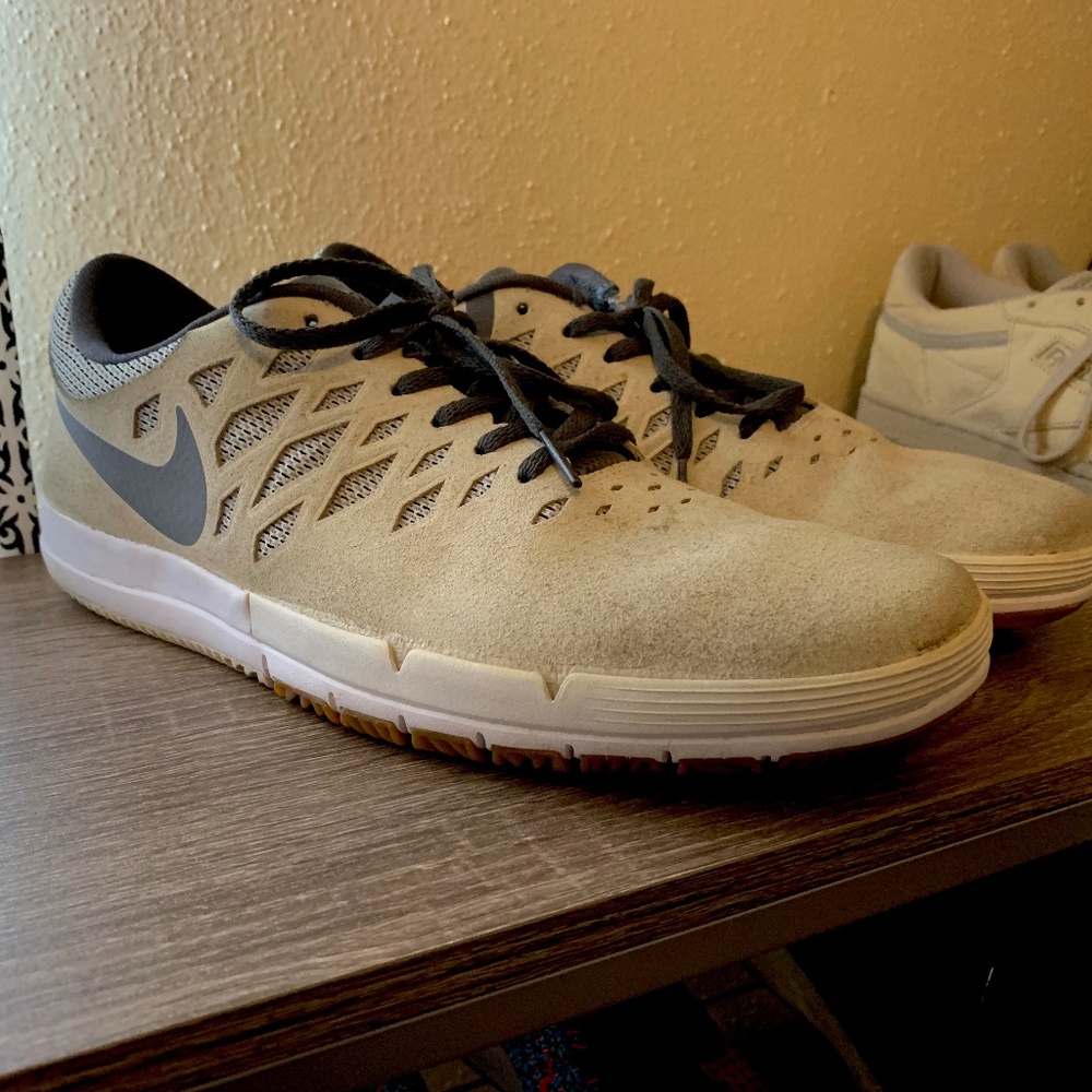 NIKE SB Cream/Off White and Gray mesh Shoes